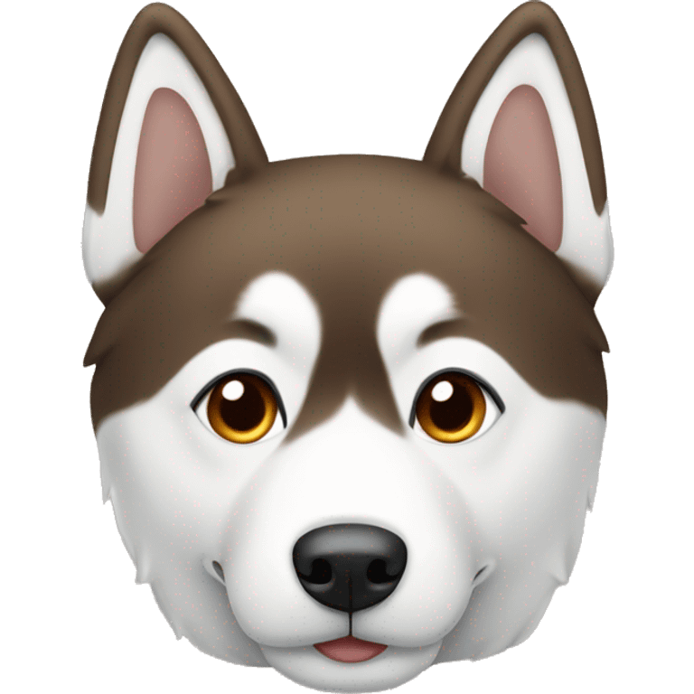 Brown and white husky  emoji