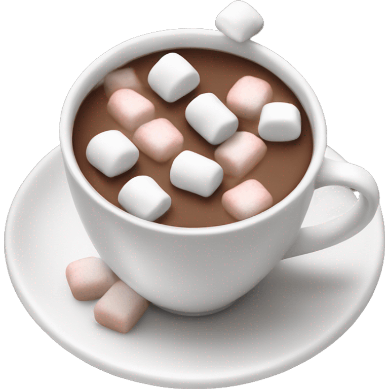 Cup of hot chocolate with small marshmallows  emoji