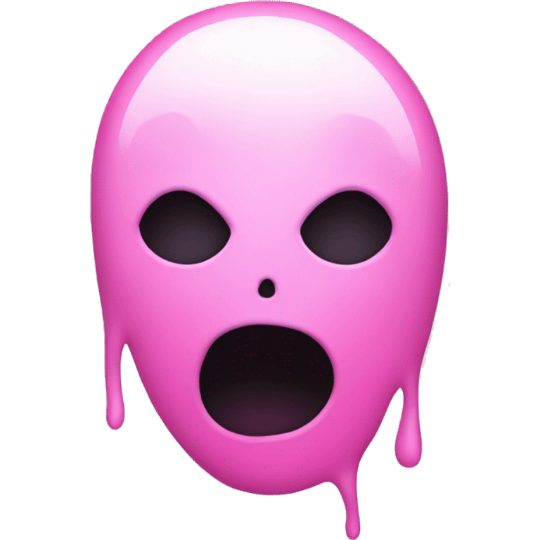 pink ghost face  emoji