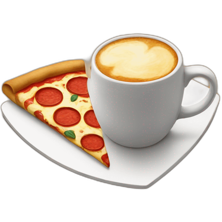 Coffee with pizza on the side emoji