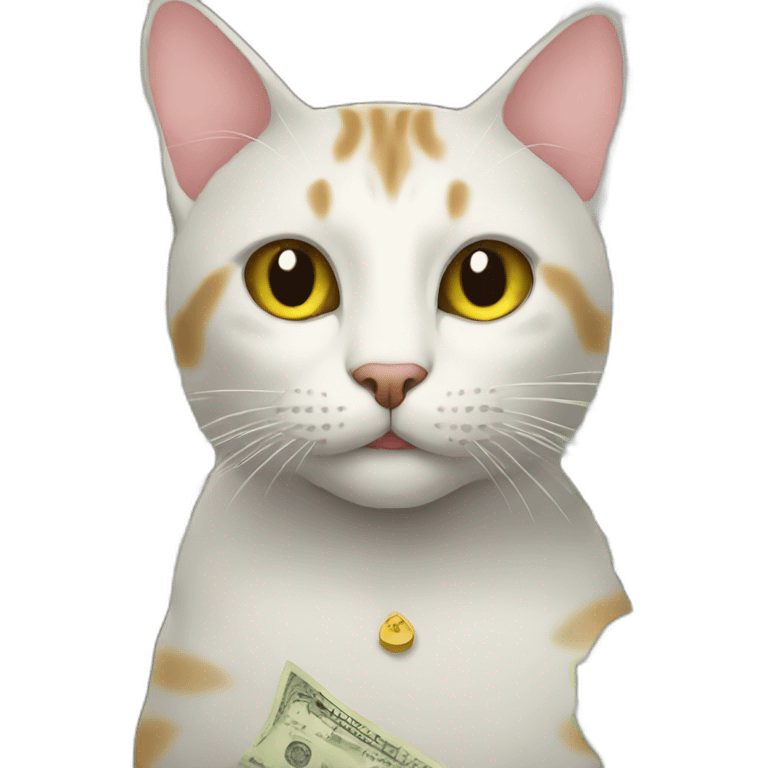 cat with cash emoji