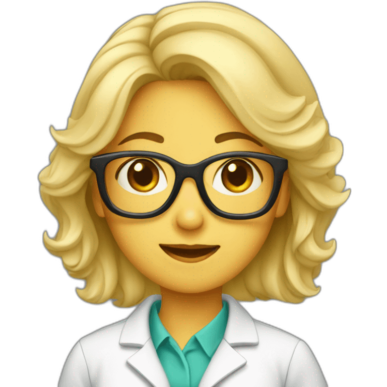 chemist female with glasses emoji