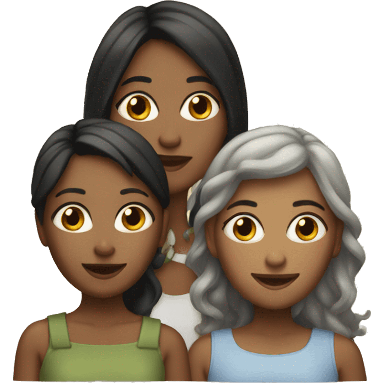 Group of 4 different sisters emoji