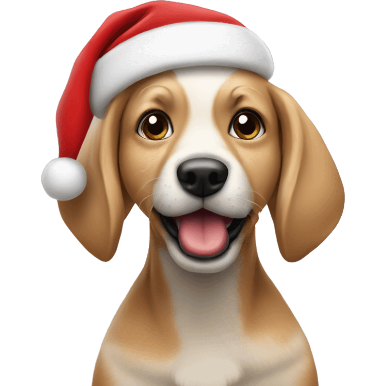 Dog with Santa hat emoji