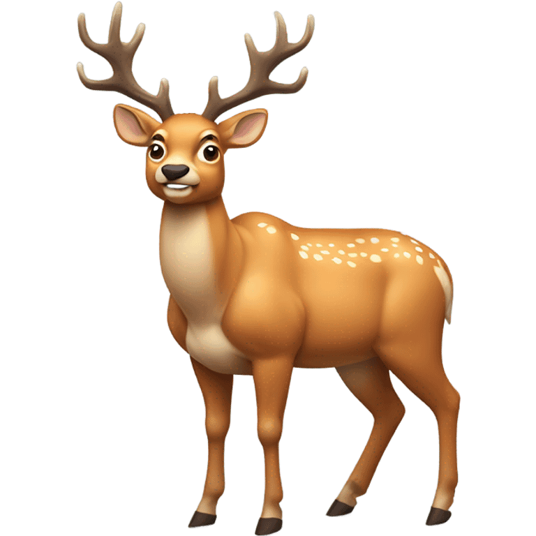 Deer flexing muscles emoji