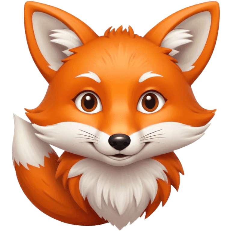 Cute mischievous fox emoji