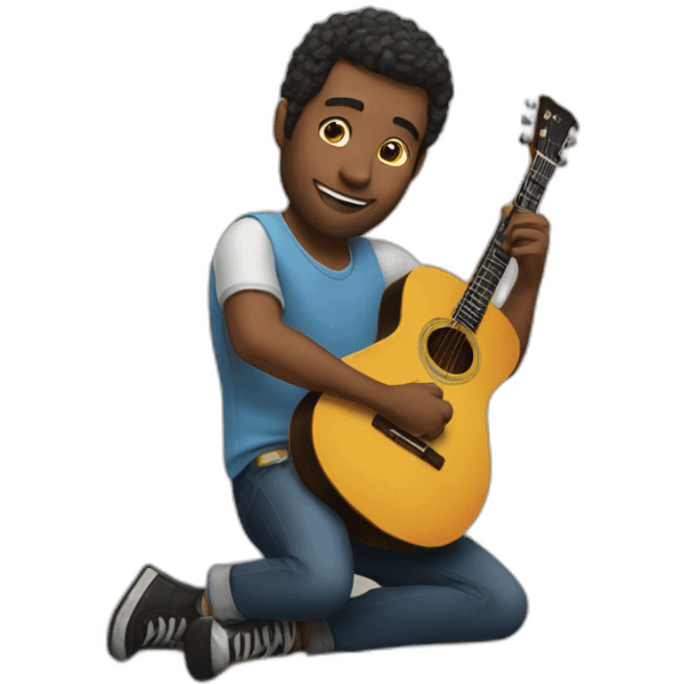 man playing guitar emoji