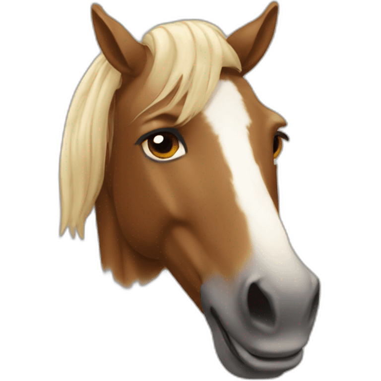 Emoji qui pense à un cheval emoji