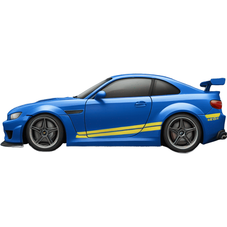 Carro deportivo azul estilo need for speed emoji