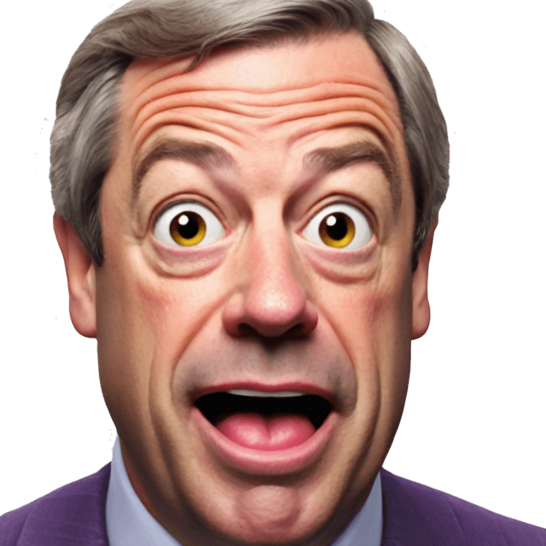 Nigel Farage pulling the pog expression emoji