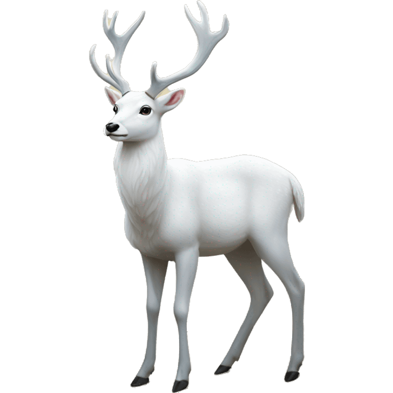 Majestic white deer emoji