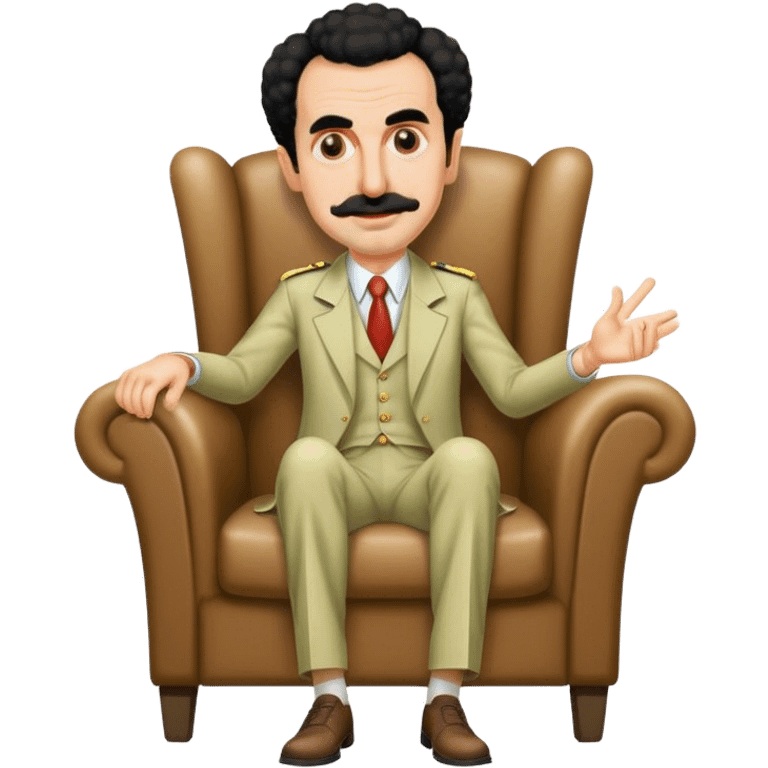 Borat sitting in chair emoji