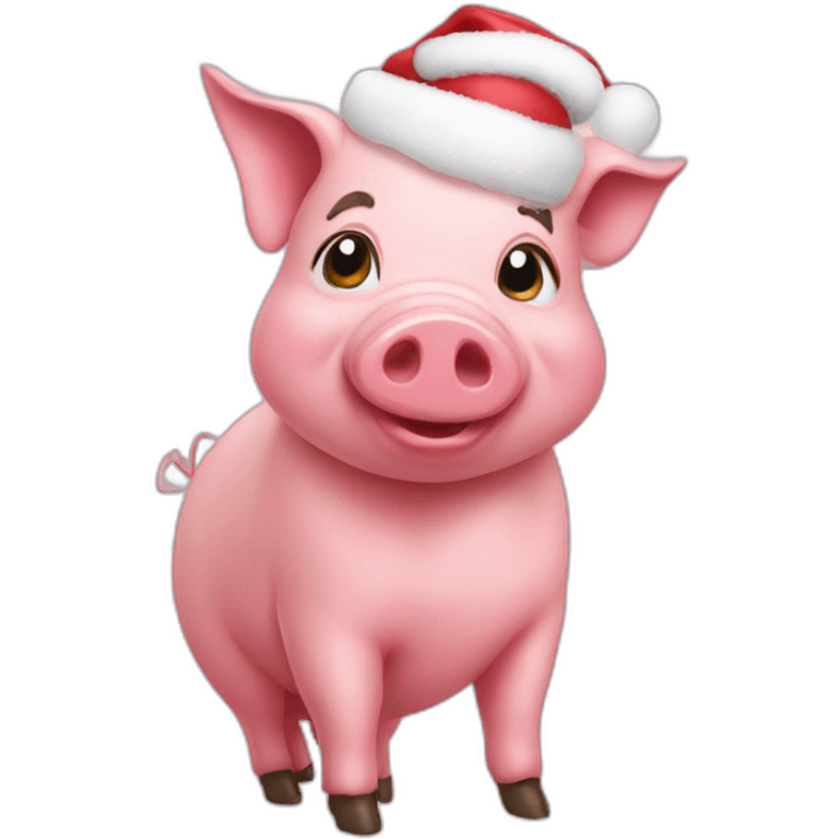 christmas pig emoji