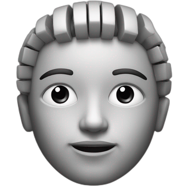 Artificial Intelligence black and white emoji