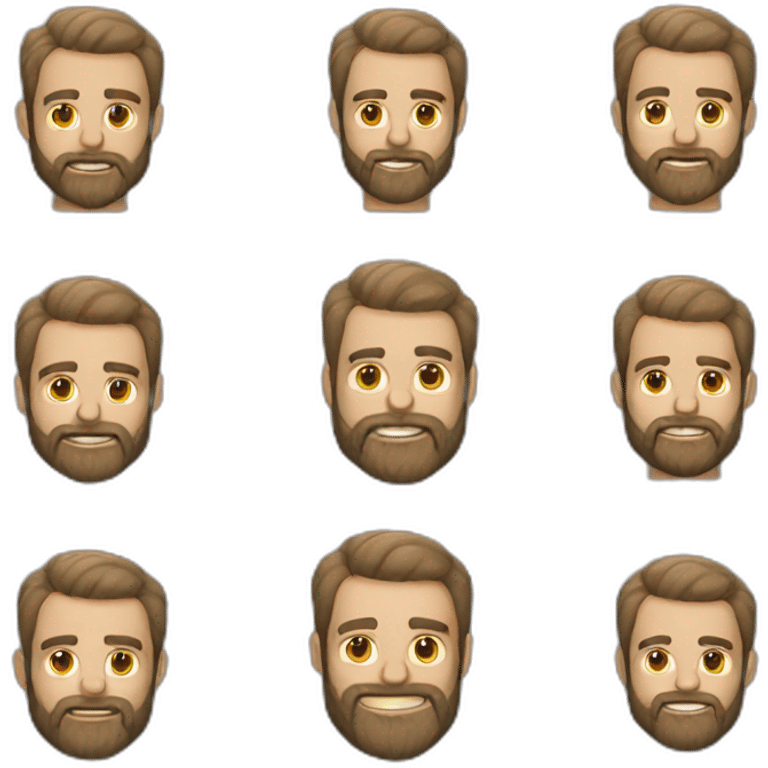 Men with beard emoji