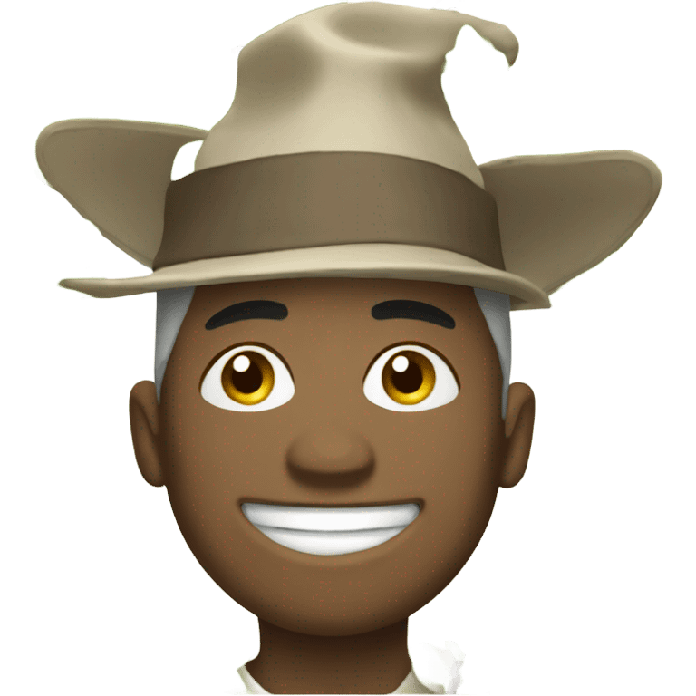 A happy face wearing a hat that it says Pine Hills emoji