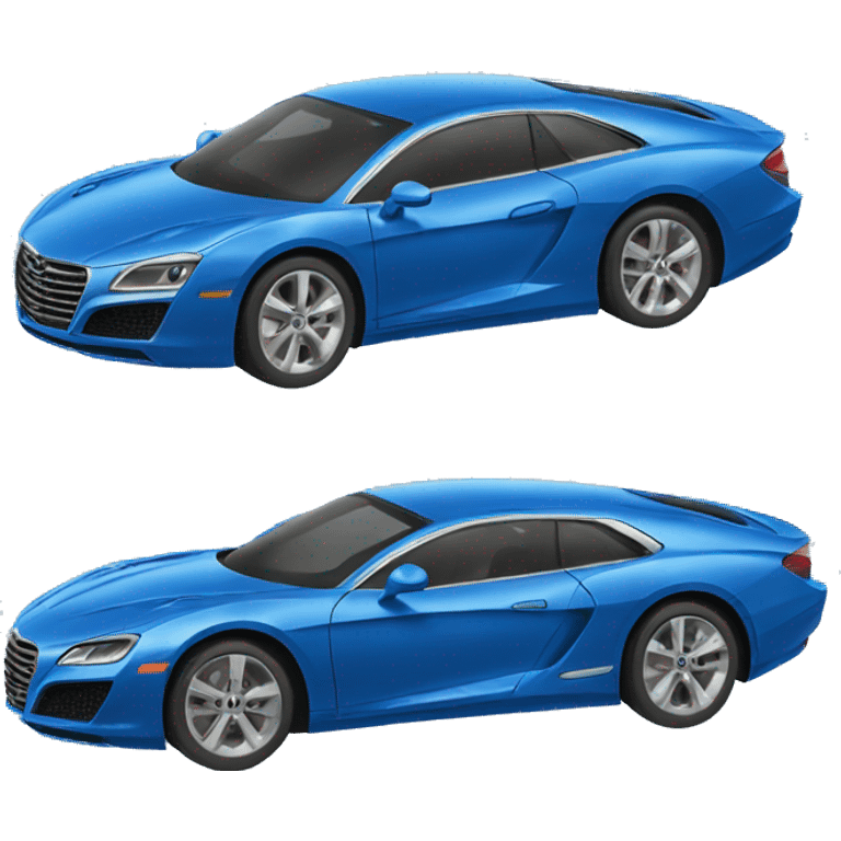 A blue luxury car emoji