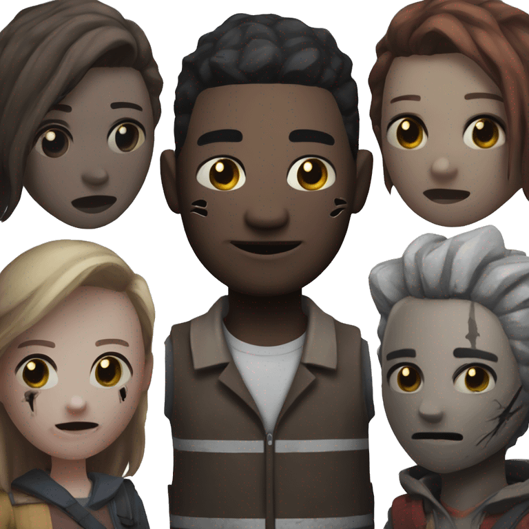 dead by daylight survivors together  emoji