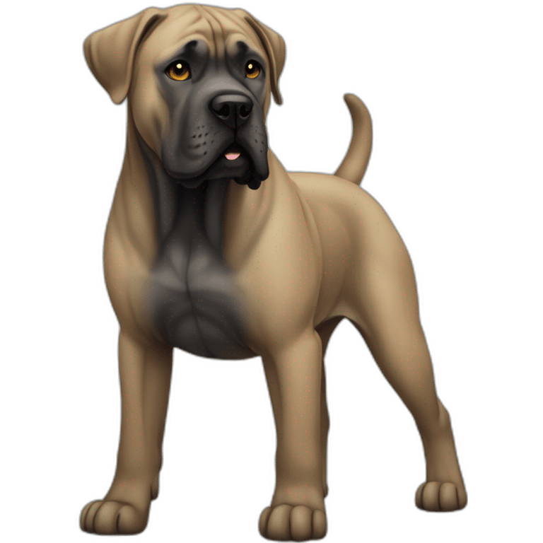 dog Cane Corso color fawn full body emoji