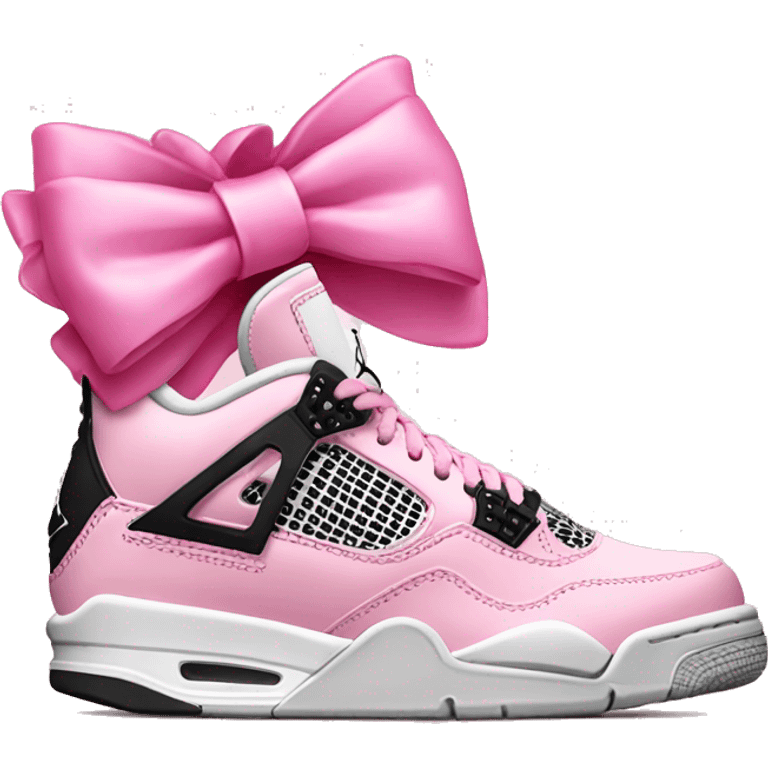 Jordan 4 pink with pink bow emoji