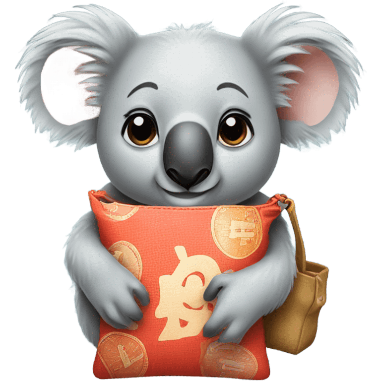 Koala with Australian money bag  emoji