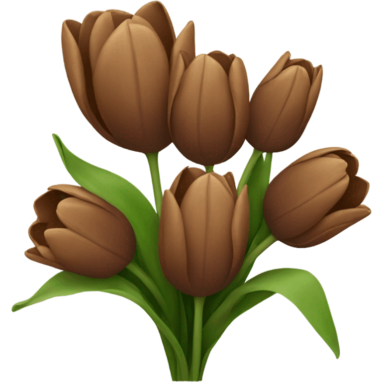 Bouquet of brown tulips  emoji