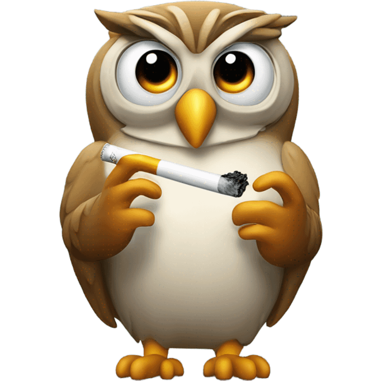 Owl Smoking emoji