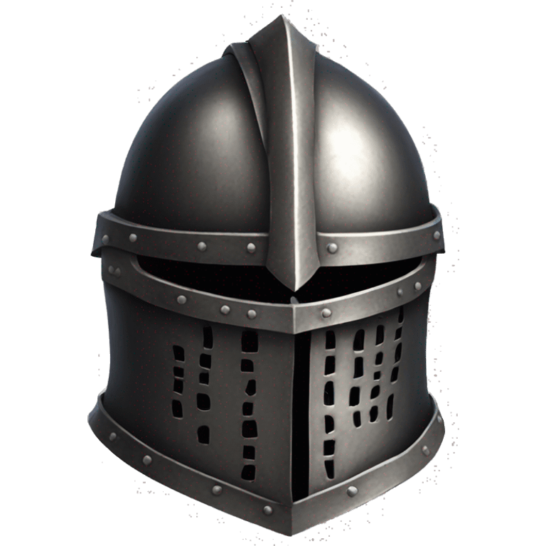 dark souls knight metal helmet with visor emoji