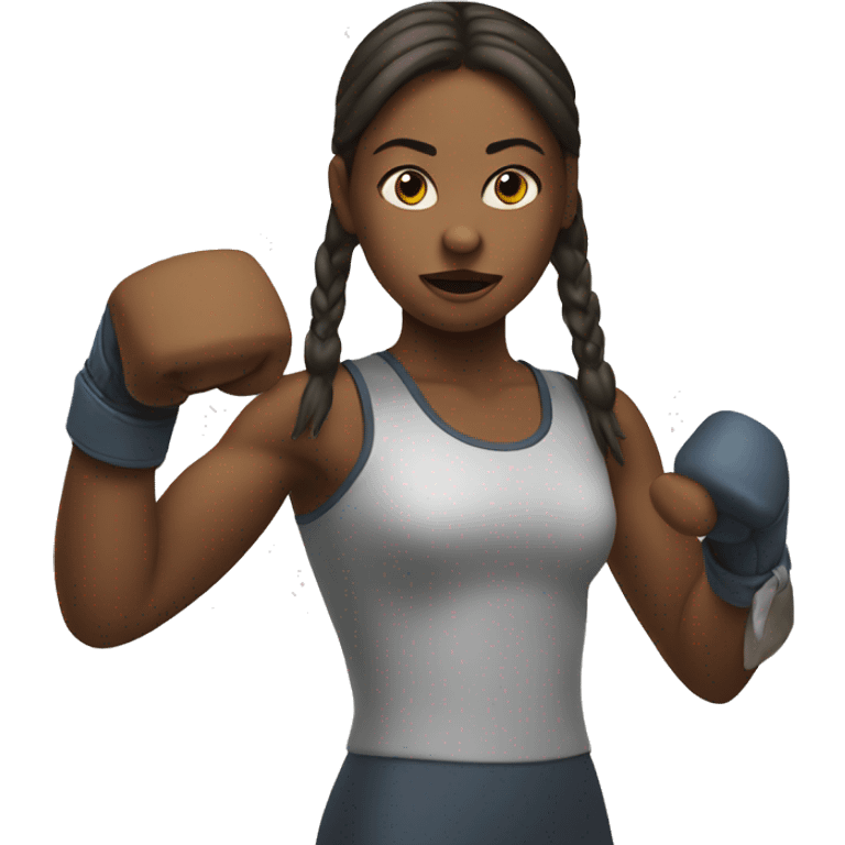 Girl punching dummy emoji