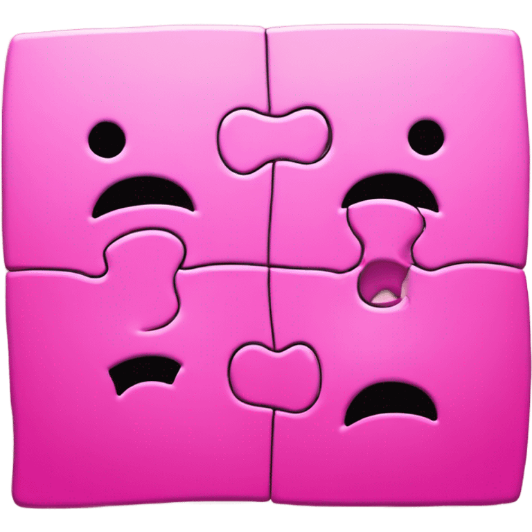 two pink puzzles emoji