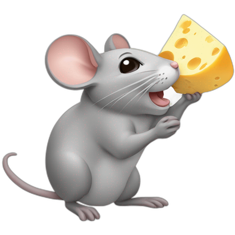 Mouse eat cheese emoji