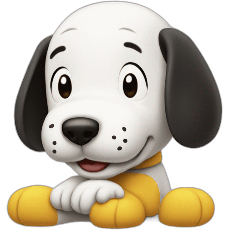 Snoopy amarillo emoji