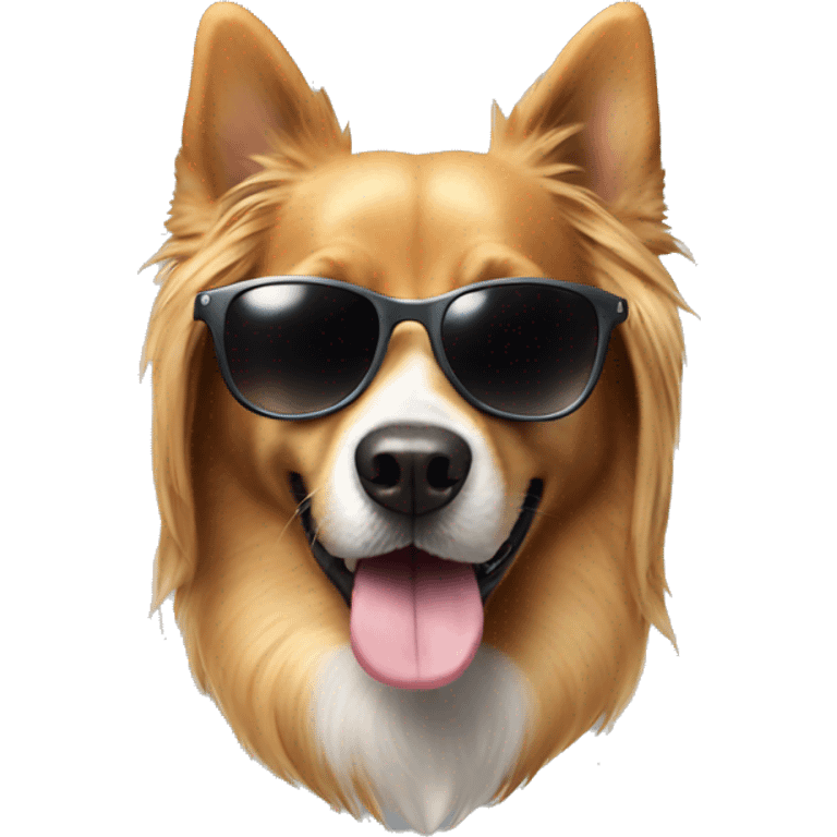 cool dog in sunglasses emoji