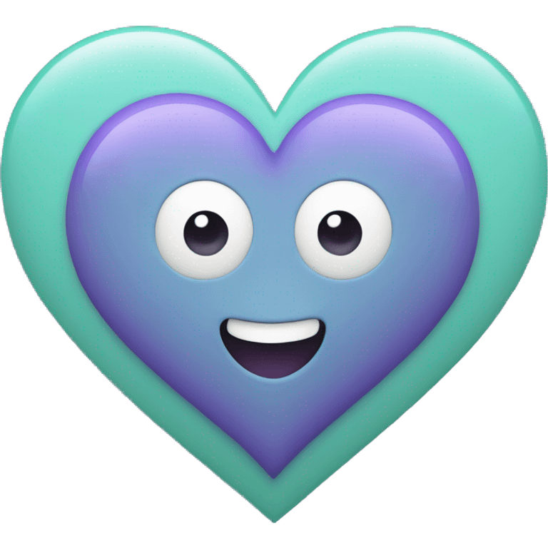 purple and mint heart emoji