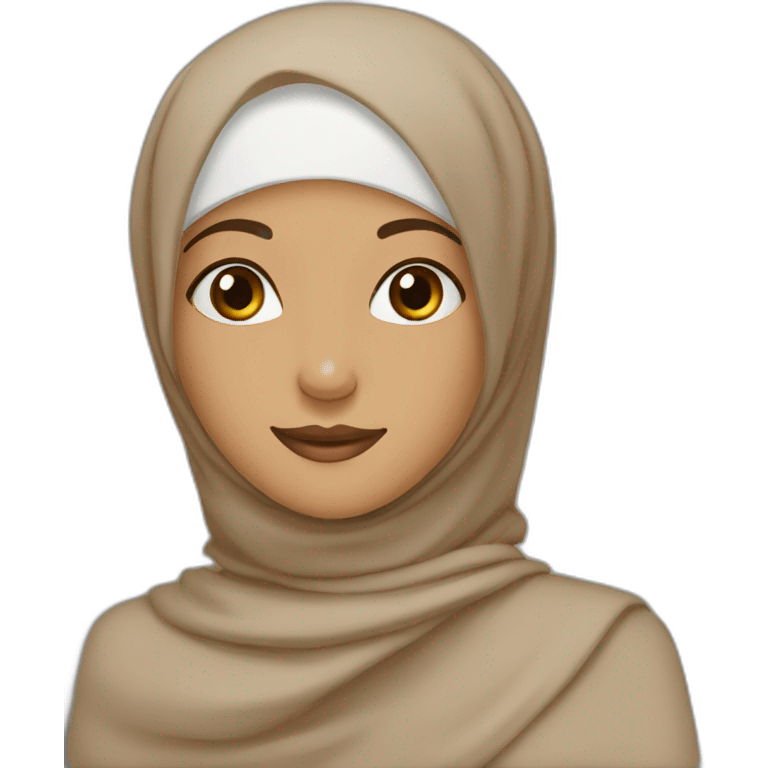 Hijabi girl tan emoji