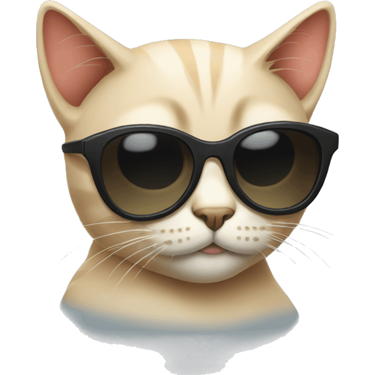 Cat with sunglasses emoji