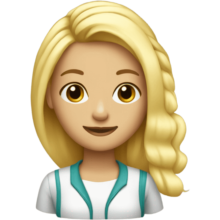 Blonde hairdresser girl emoji