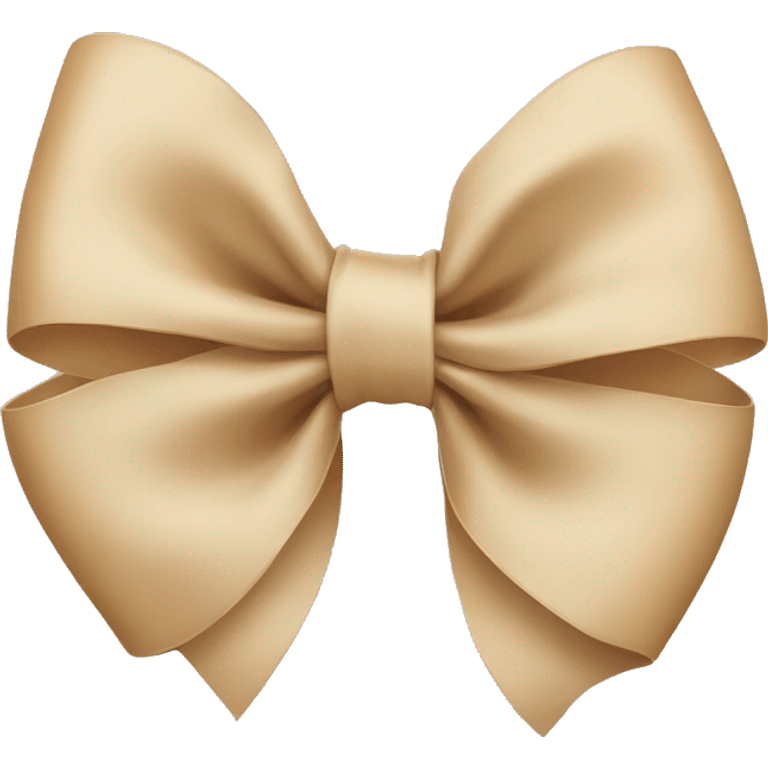 Beige bow emoji