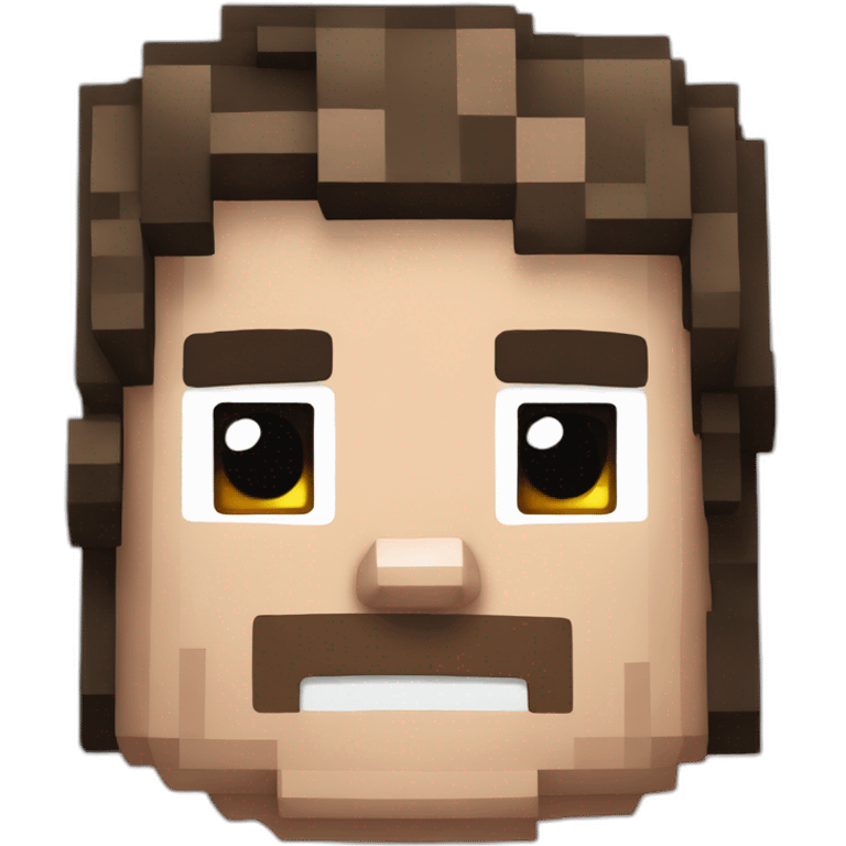 Minecraft head 2D Steve emoji