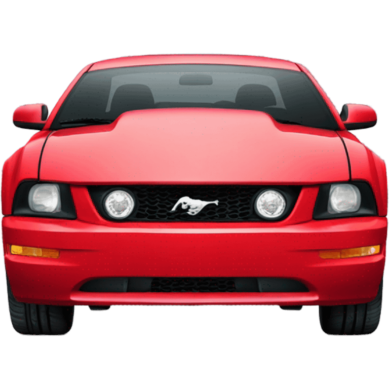 Front of 2003 all red mustang  emoji