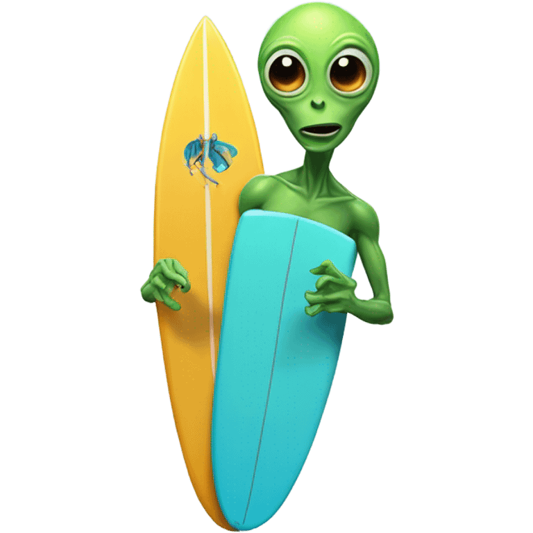 Alien surfing  emoji