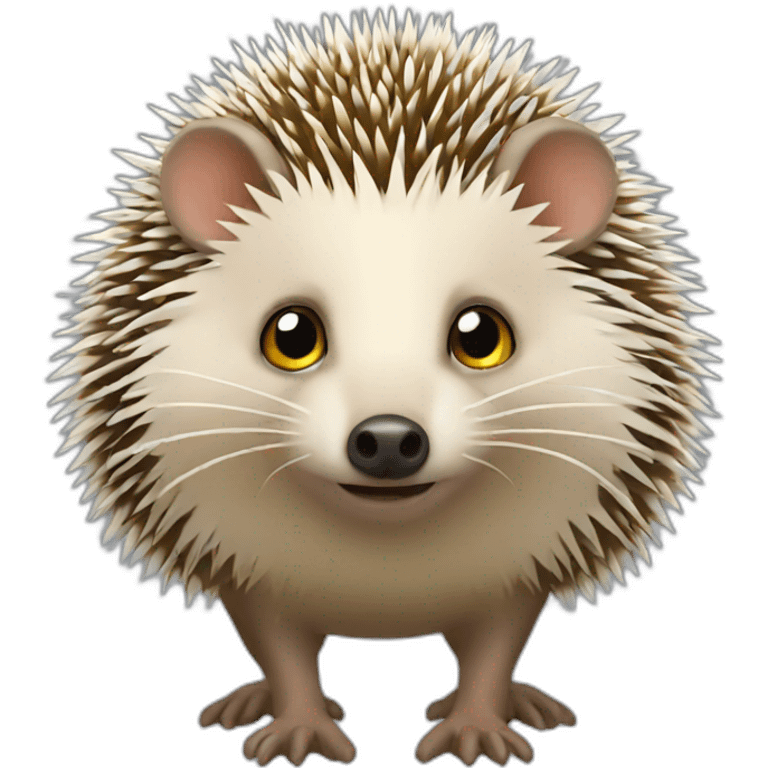 hedgehog with a bold head emoji