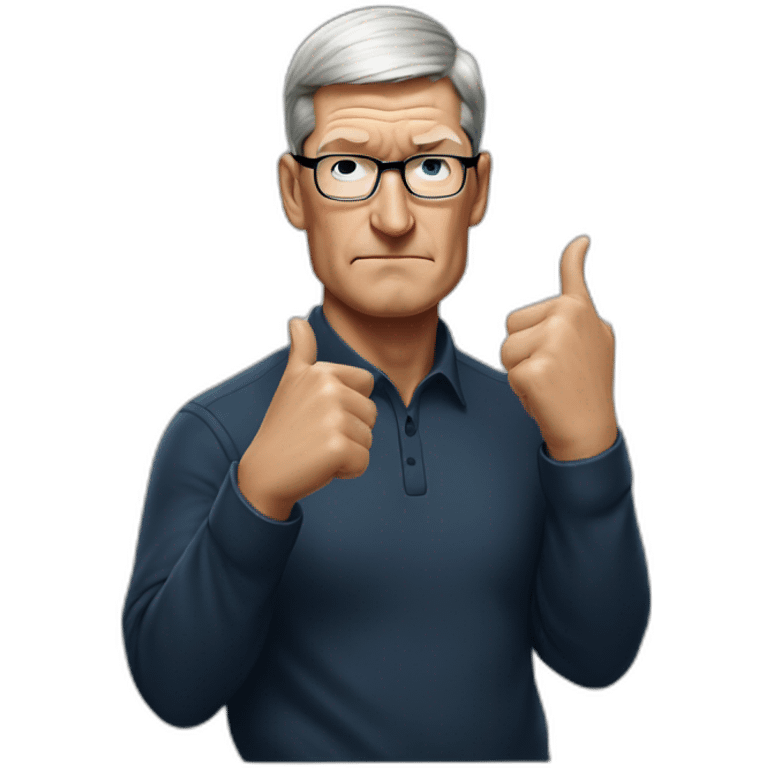 Tim Cook thumbs down emoji