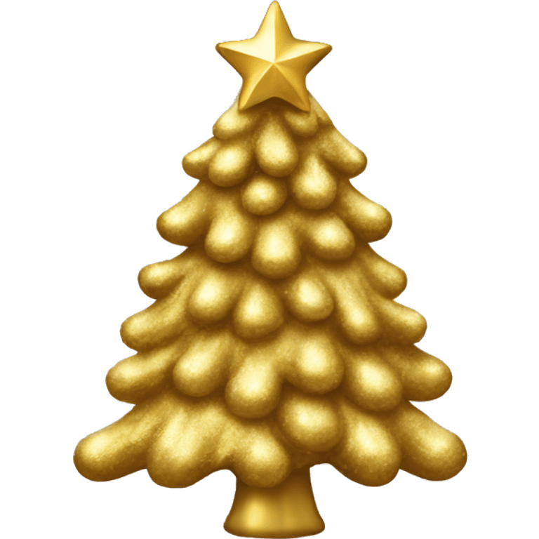 Gold Christmas Tree emoji