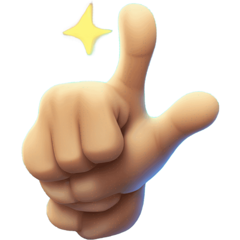 thumb up, glowing, magical style emoji