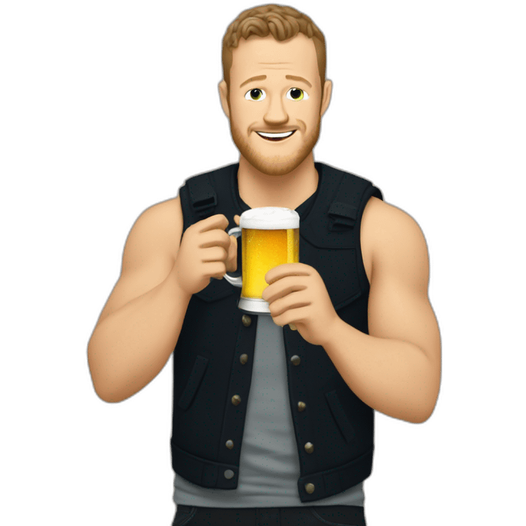 Dan reynolds qui boit une bierre emoji