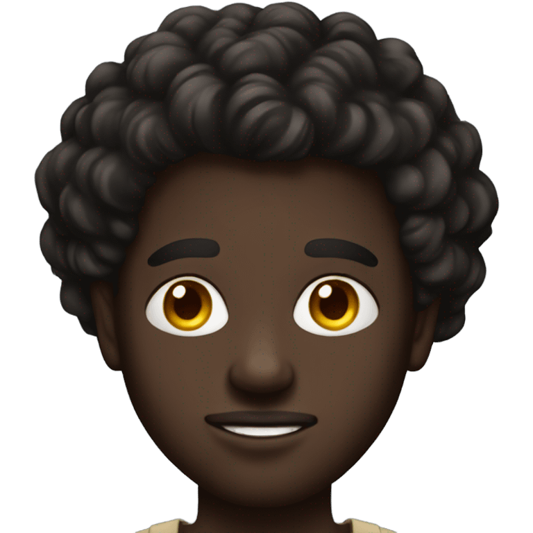 beautiful dark skinned man portrait emoji