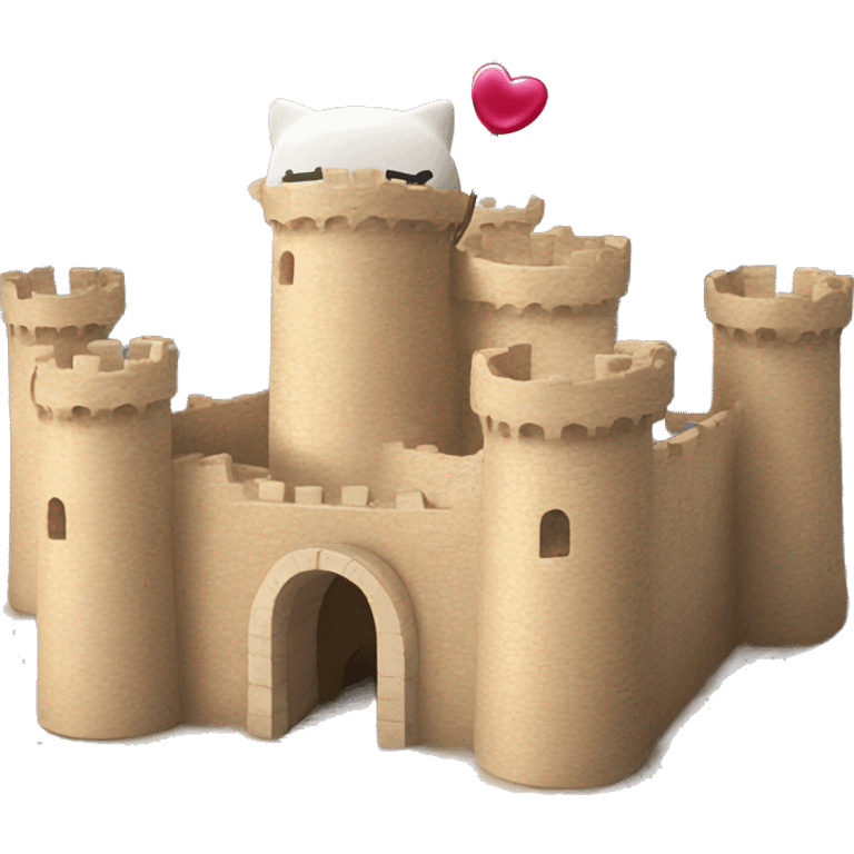 Hello kitty castillo de arena  emoji