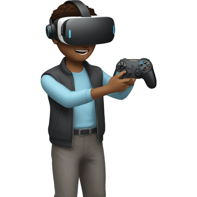 vr, holding vr controller emoji