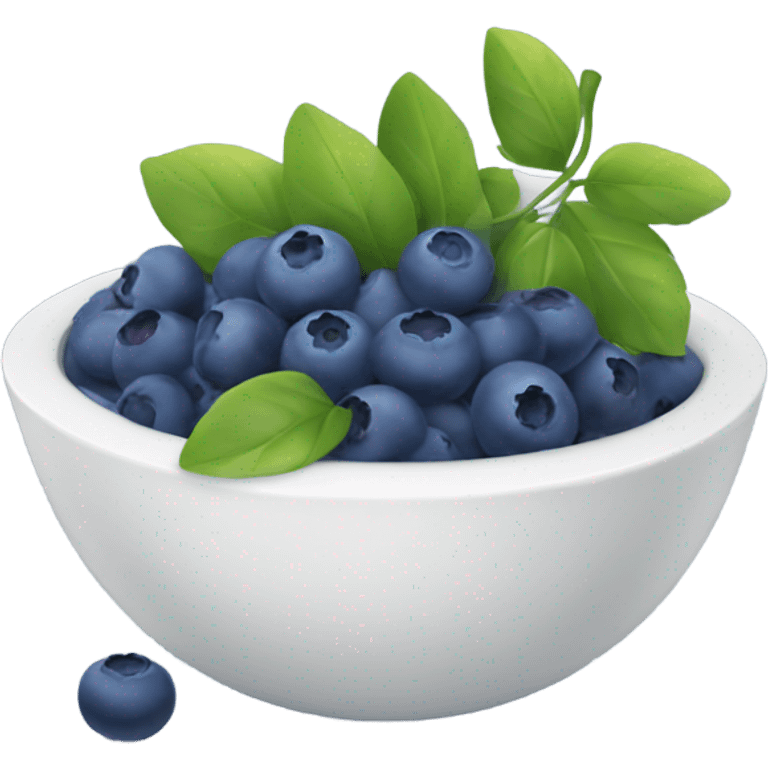 Bowl with blueberries emoji